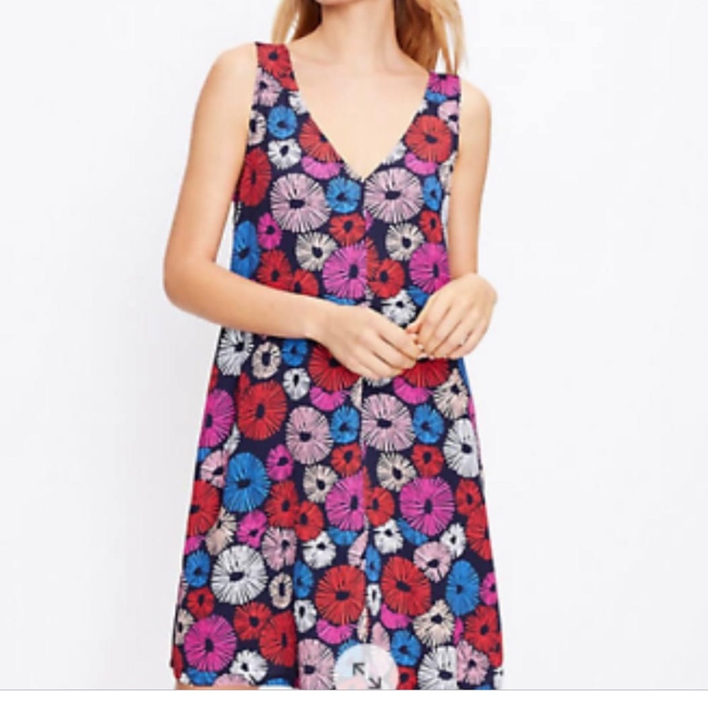 LOFT Fireworks Swing Dress